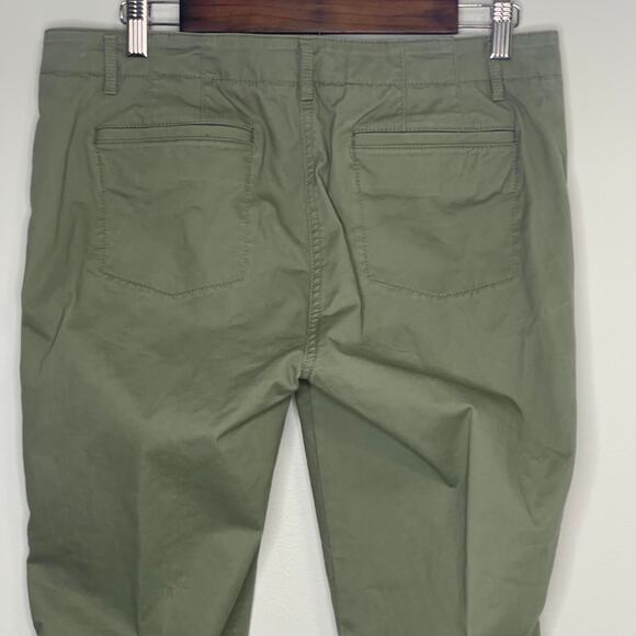 Ann Taylor Loft women's size 8 khaki loden green pants chinos patch detail trend - Picture 8 of 13